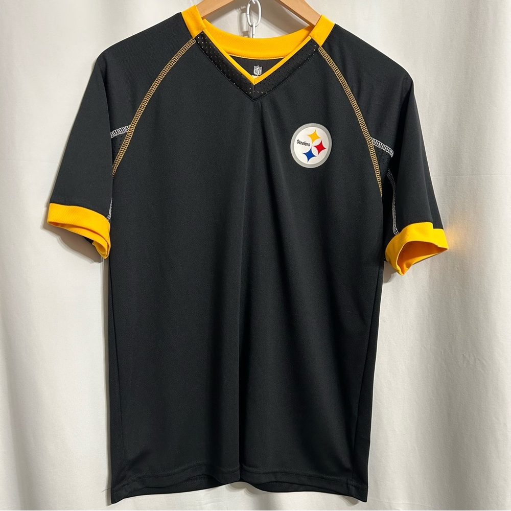 Men's Black and Gold Sports Shirt